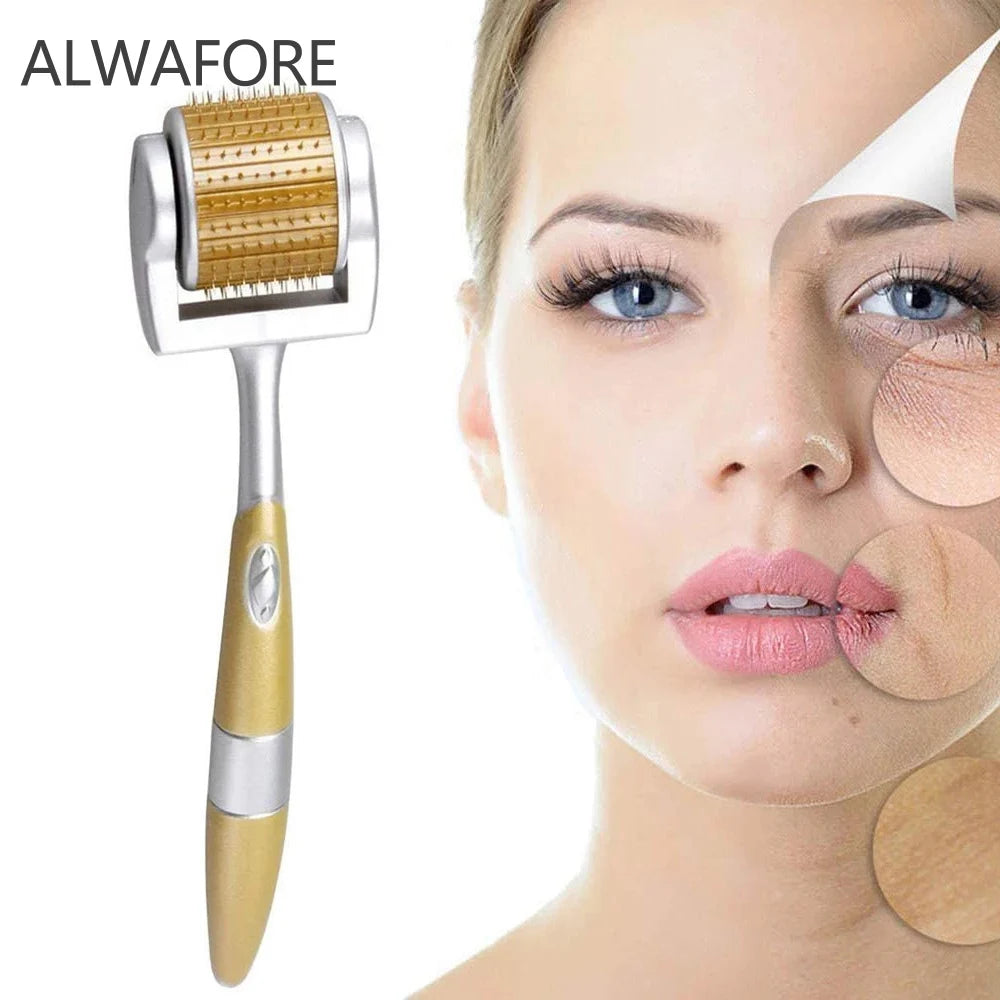 Professional Titanium ZGTS Derma Roller 192 Needles for Face Care and Hair-Loss Treatment CE Certificate Proved