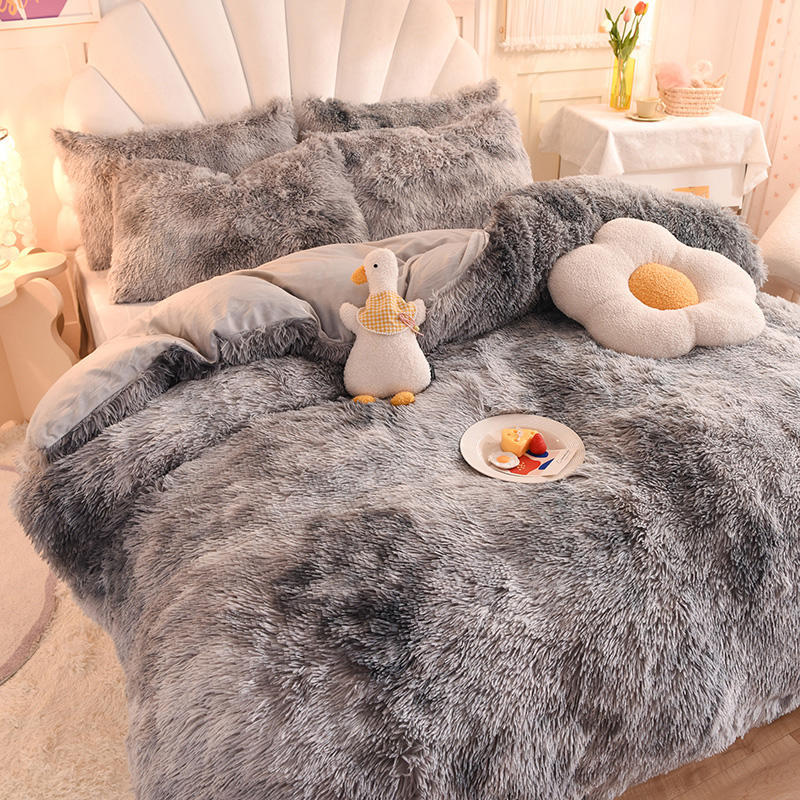 Thickened Mink Velvet Four-Piece Bedding Set