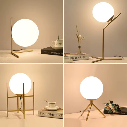 Nordic-Inspired Glass Ball Table Lamp