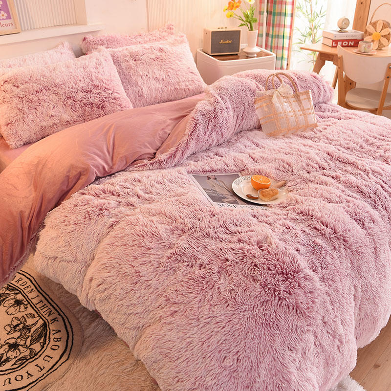 Thickened Mink Velvet Four-Piece Bedding Set