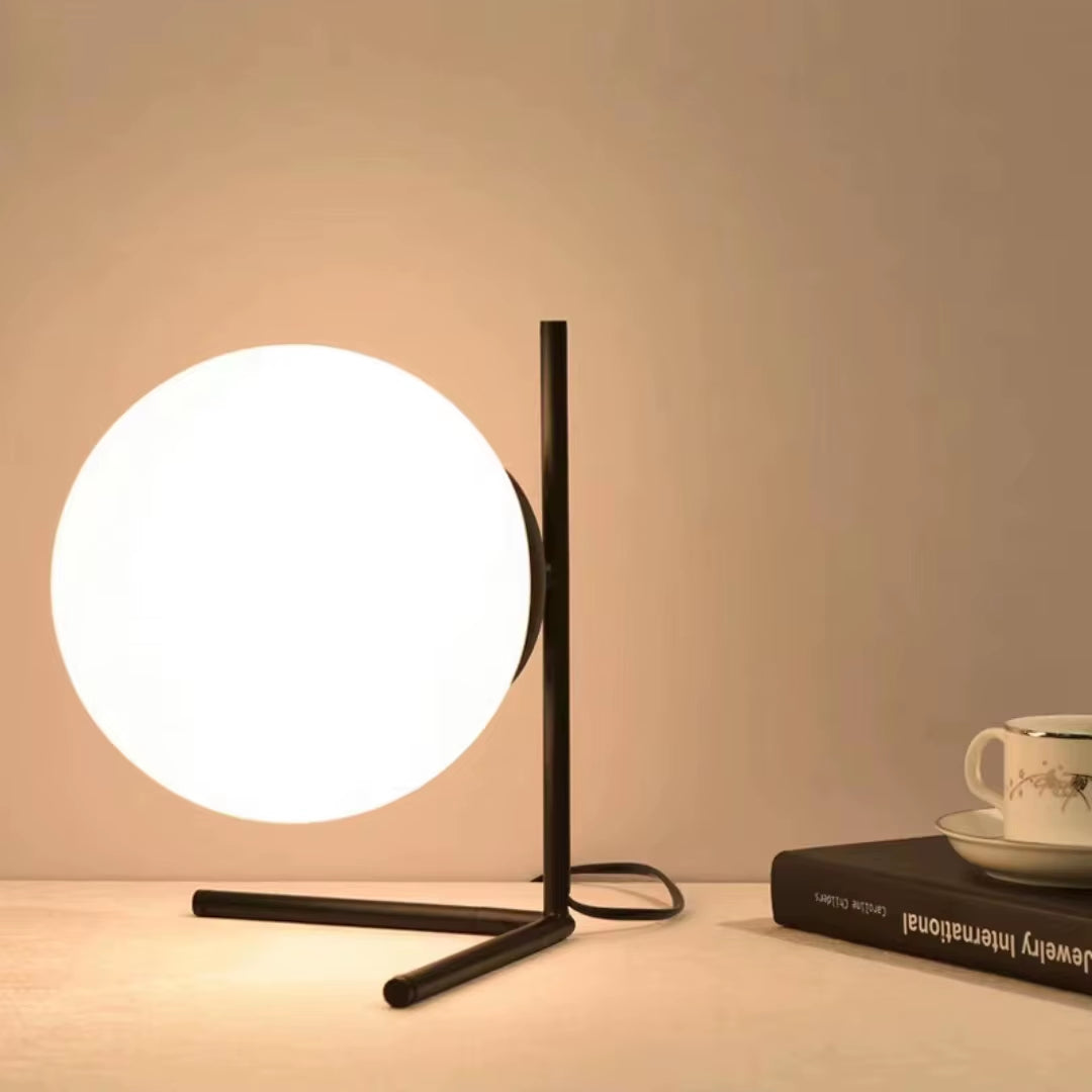 Nordic-Inspired Glass Ball Table Lamp