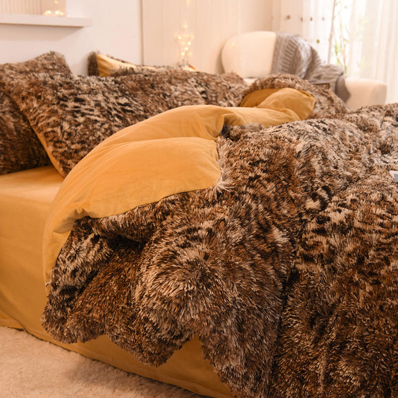 Thickened Mink Velvet Four-Piece Bedding Set