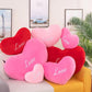 Heart-shaped throw pillow