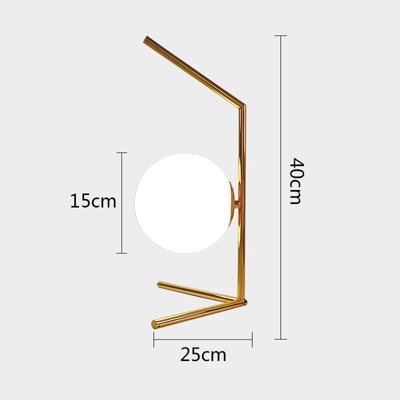 Nordic-Inspired Glass Ball Table Lamp