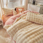 Rabbit Fur Plush Thickened Milk Velvet Bedding Set