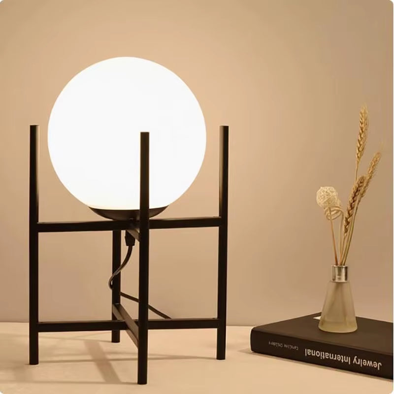 Nordic-Inspired Glass Ball Table Lamp