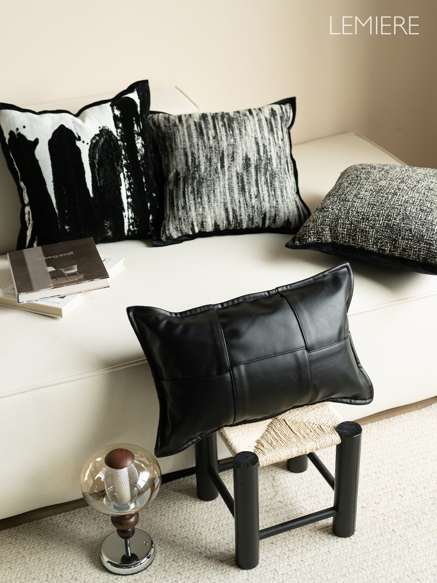 Italian light luxury style throw pillows