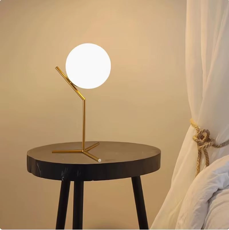 Nordic-Inspired Glass Ball Table Lamp