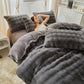 Rabbit Fur Plush Thickened Milk Velvet Bedding Set