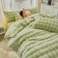 Rabbit Fur Plush Thickened Milk Velvet Bedding Set