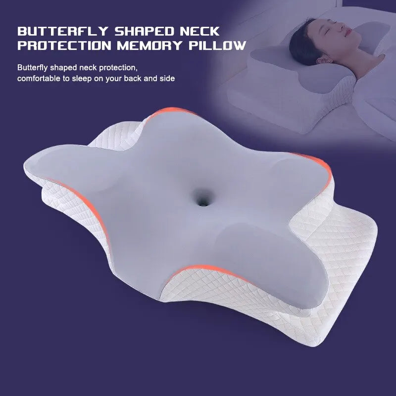 Butterfly-Shaped Memory Foam Cervical Pillow