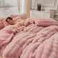 Rabbit Fur Plush Thickened Milk Velvet Bedding Set