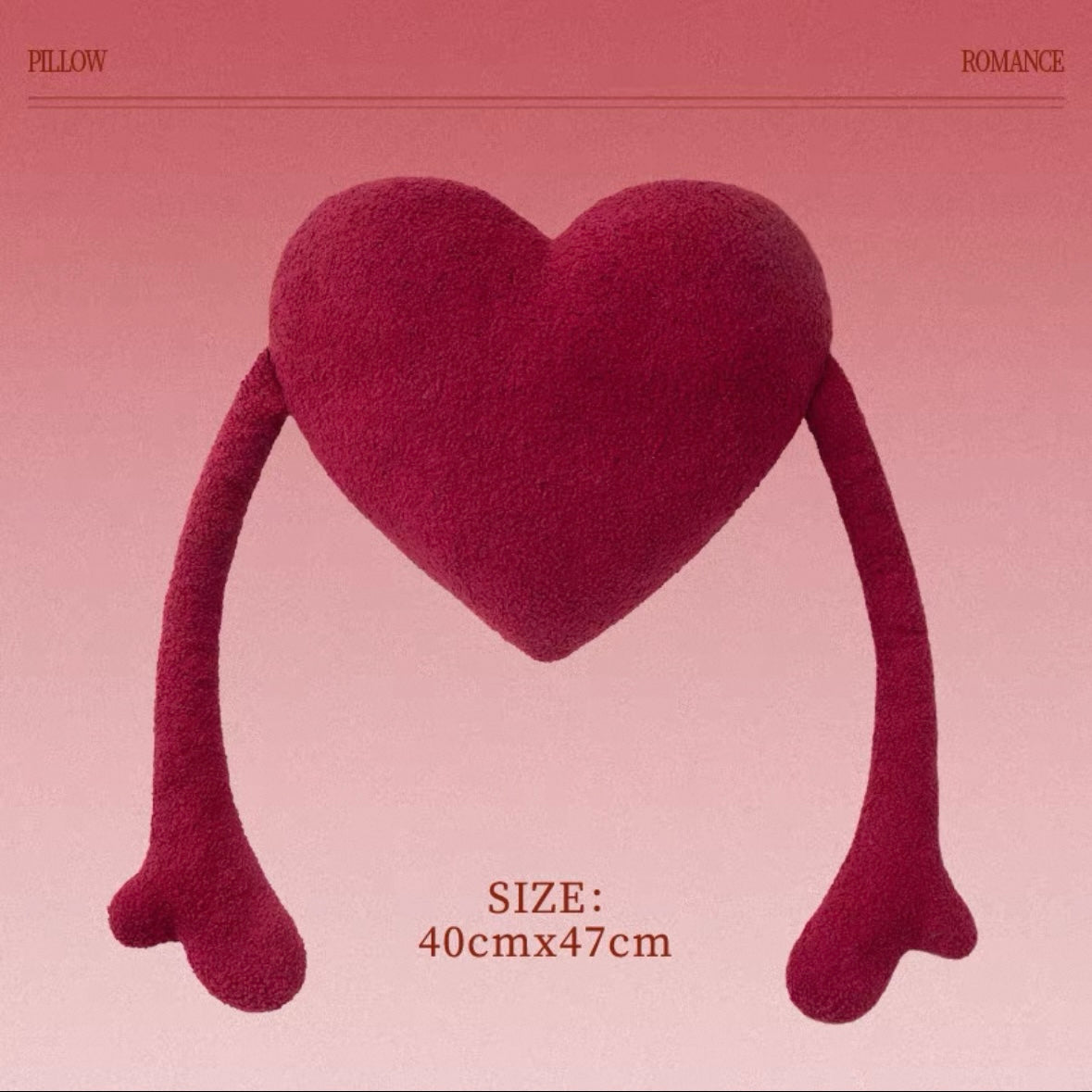 Wedding Celebration Wedding Room Decoration Red Heart-Shaped Throw Pillow