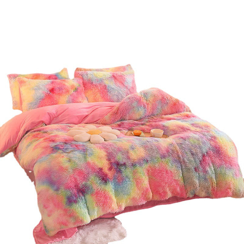 Thickened Mink Velvet Four-Piece Bedding Set