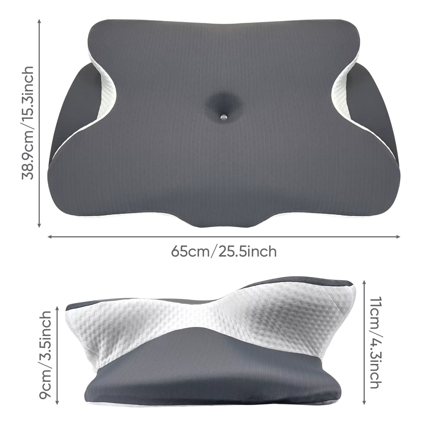 Cervical Cooling Memory Pillow With Silk Pillowcase