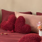 Wedding Celebration Wedding Room Decoration Red Heart-Shaped Throw Pillow