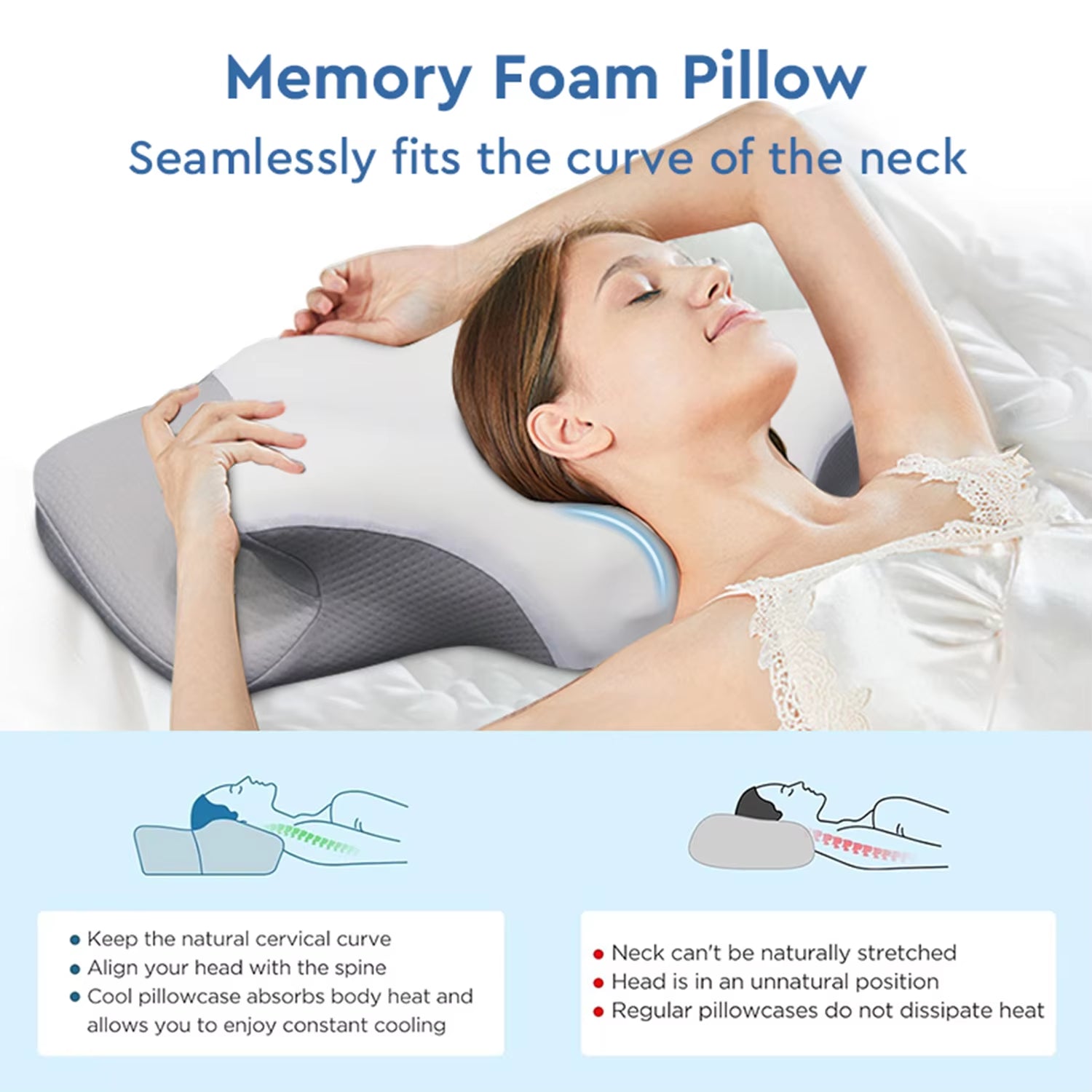 Ergonomic Contour Memory Pillows