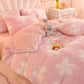 Thickened Mink Velvet Four-Piece Bedding Set