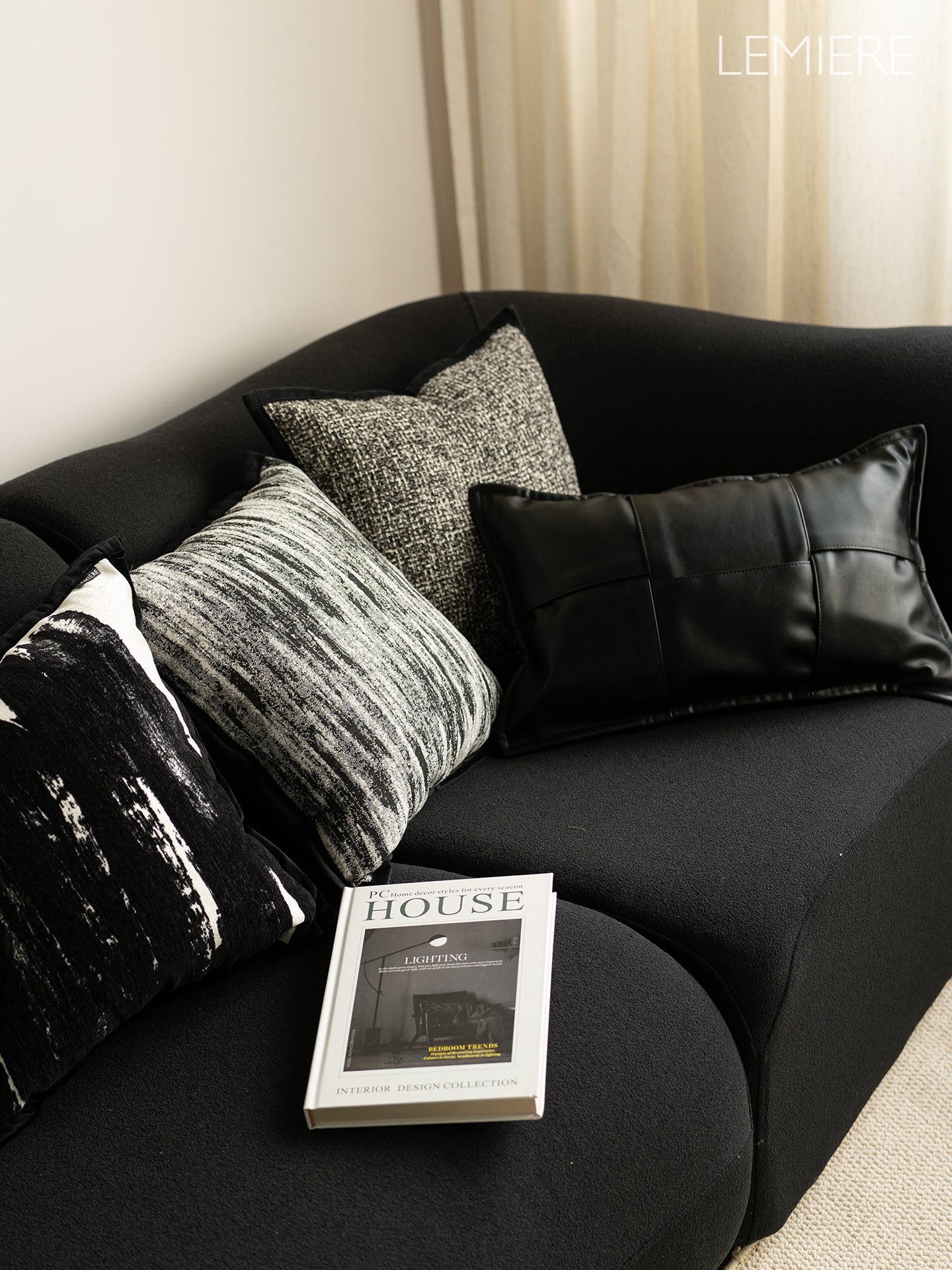 Italian light luxury style throw pillows