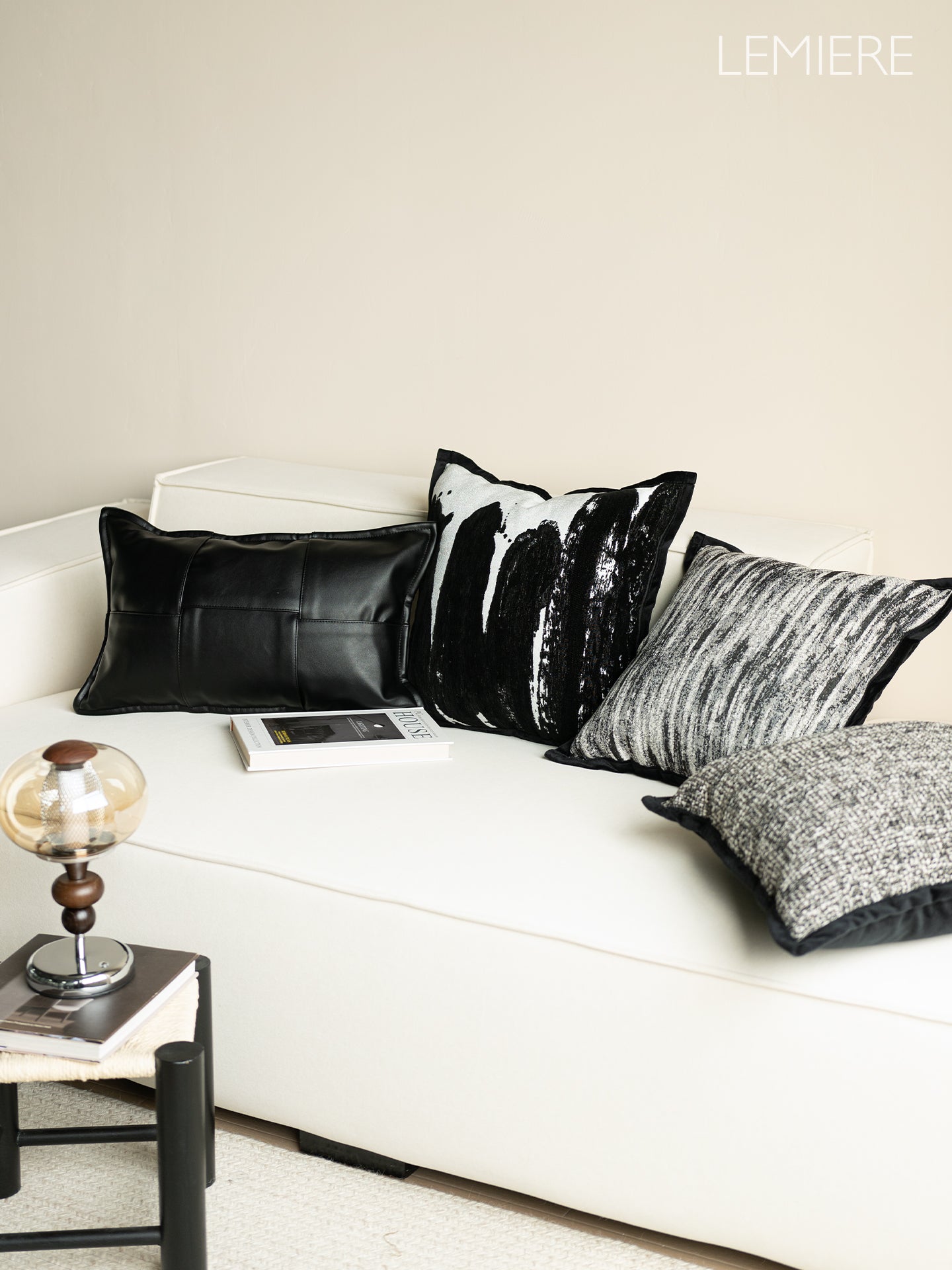 Italian light luxury style throw pillows