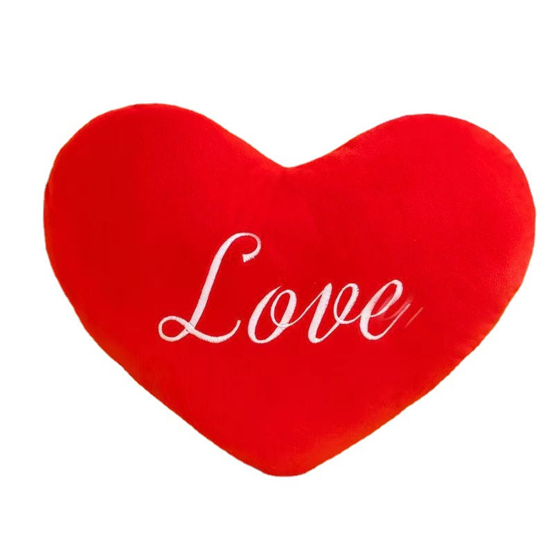 Heart-shaped throw pillow
