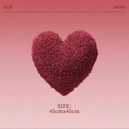 Wedding Celebration Wedding Room Decoration Red Heart-Shaped Throw Pillow