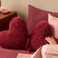 Wedding Celebration Wedding Room Decoration Red Heart-Shaped Throw Pillow