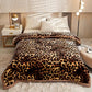 Premium Leopard Print Plush Blanket 