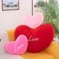 Heart-shaped throw pillow