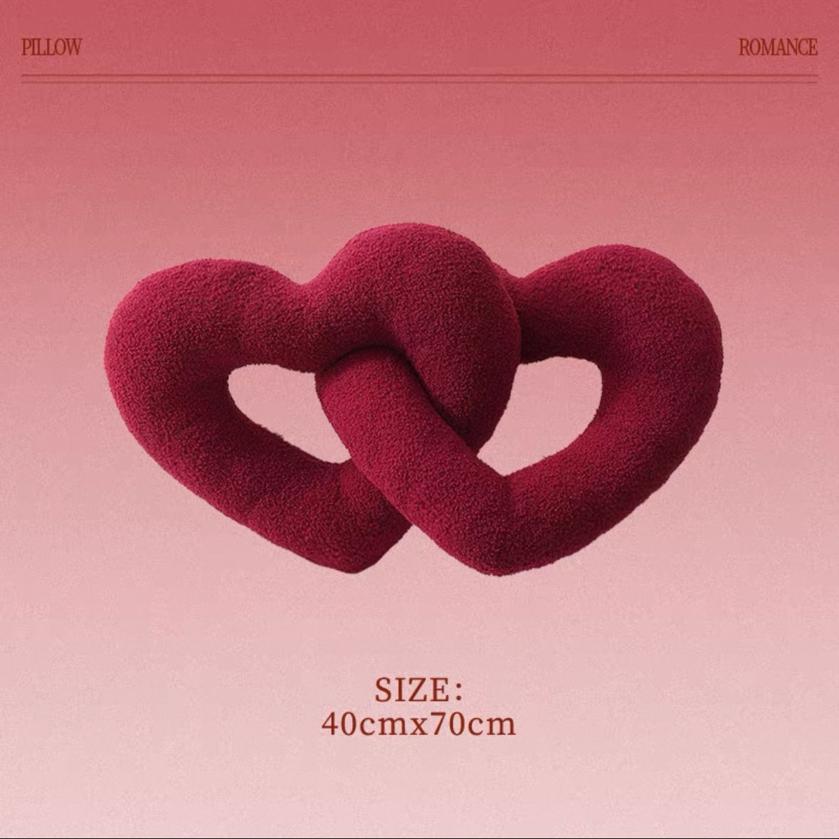 Wedding Celebration Wedding Room Decoration Red Heart-Shaped Throw Pillow