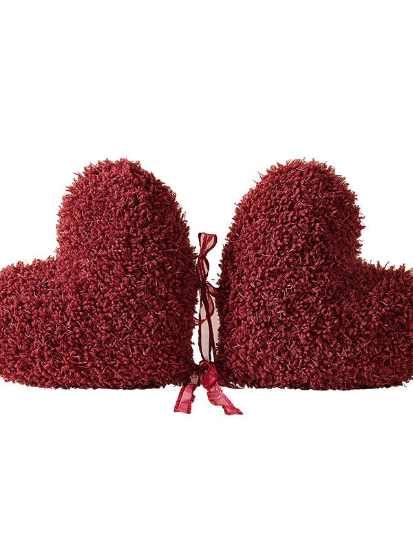 Wedding Celebration Wedding Room Decoration Red Heart-Shaped Throw Pillow
